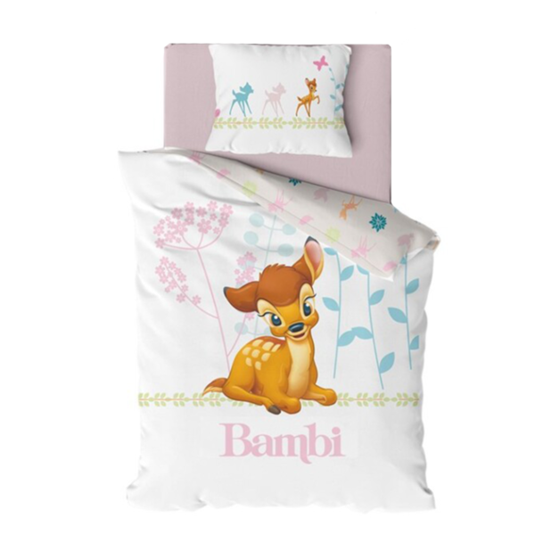 Disney Bambi Flowers Quilt Cover Set for Cot or Toddler Bed