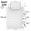 Baby Forest Deer Cotton Quilt Cover Set for Cot or Toddler Bed - Image 2