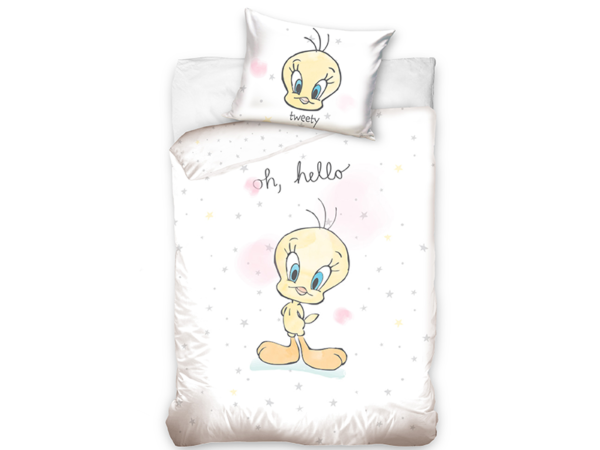 Looney Tunes Oh hello Tweety Bird Quilt Cover Set for Cot or Toddler Bed