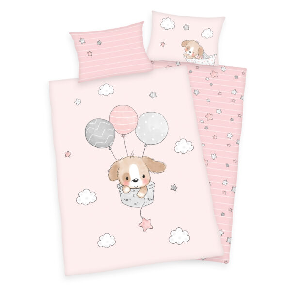 Baby Best Sweet Puppy Quilt Cover Set for Cot or Toddler Bed