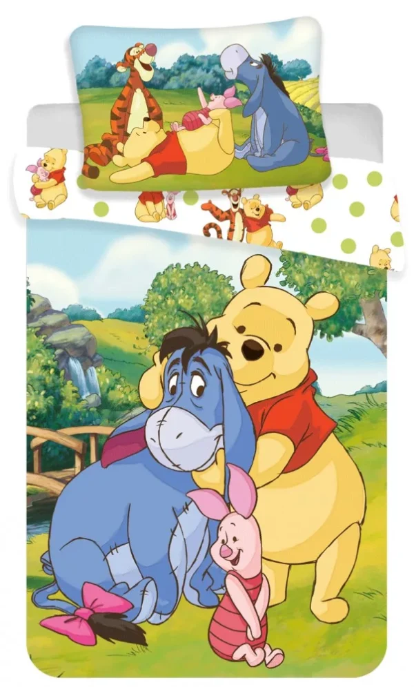 Disney Winnie The Pooh and Friends Quilt Cover Set for Cot or Toddler Bed