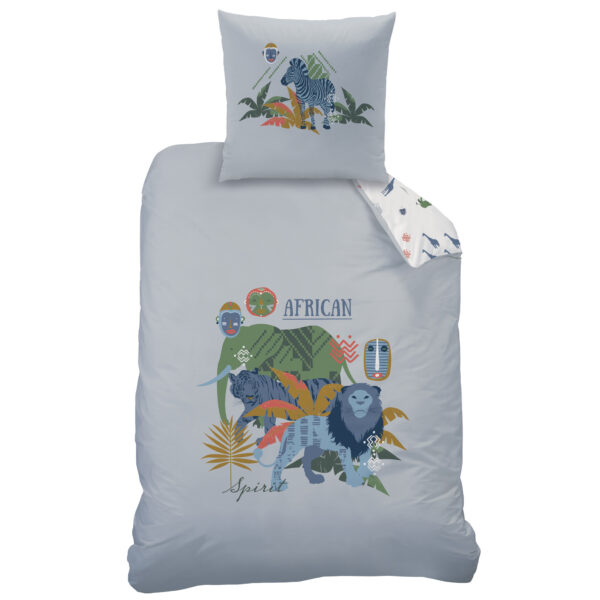 Matt and Rose African Spirit Jungle Quilt Cover Set - Single Bed Size