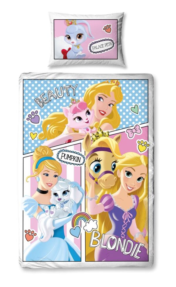 Disney Princess Palace Pets Cotton Quilt Cover Set - Single Bed Size