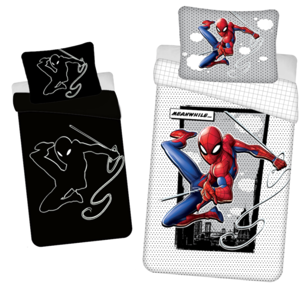 Spiderman Web Glow in the Dark Cotton Quilt Cover - Single Bed Set