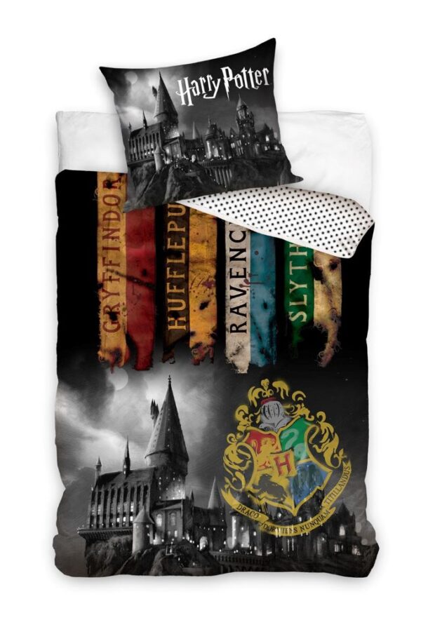 Harry Potter Hogwarts Houses Quilt Cover Set - Single Bed Size