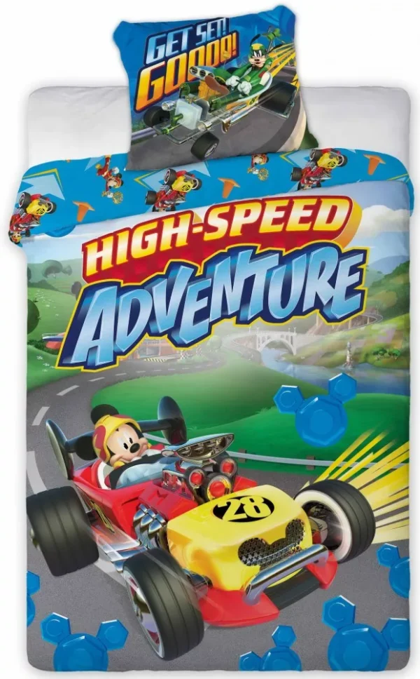 Disney Mickey Mouse High Speed Adventure Quilt Cover Set - Single Bed