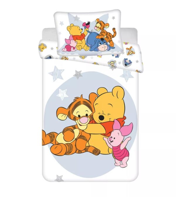 Disney Winnie the Pooh Hugs Quilt Cover Set for Cot or Toddler Bed