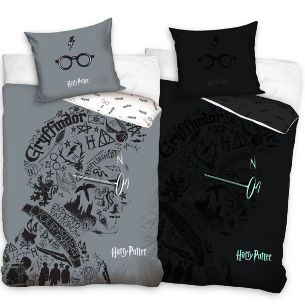 Harry Potter Glow in the Dark Wand Single Bed Duvet Cover Set