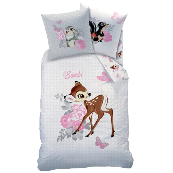Disney Bambi Thumper and Flower Cotton Quilt Cover Set - Single Bed Size