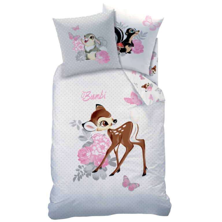 Disney Bambi Thumper and Flower Cotton Quilt Cover Set - Single Bed Size