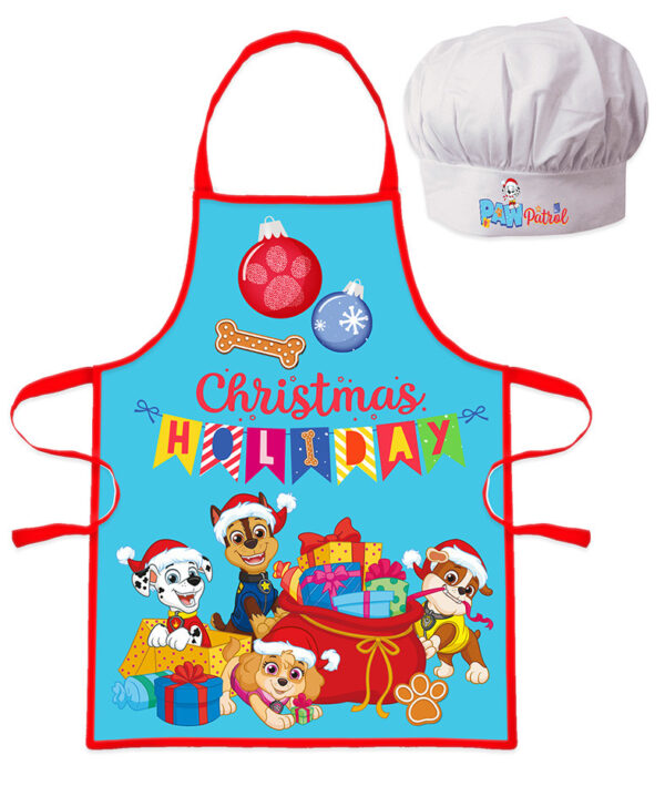 Paw Patrol Christmas Kids Apron and Chef Hat