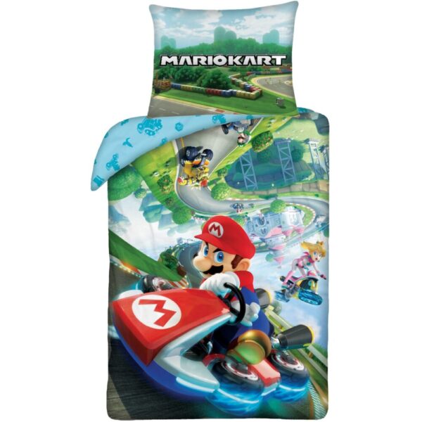 Nintendo Mario Kart Racing Quilt Cover Set - Single Bed Size
