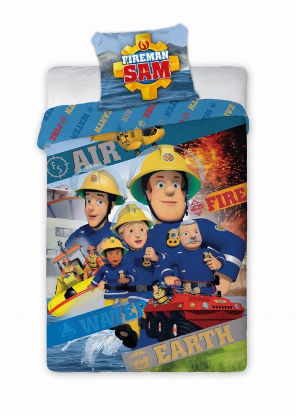 Fireman Sam Elements Quilt Cover Set - Single Bed Size