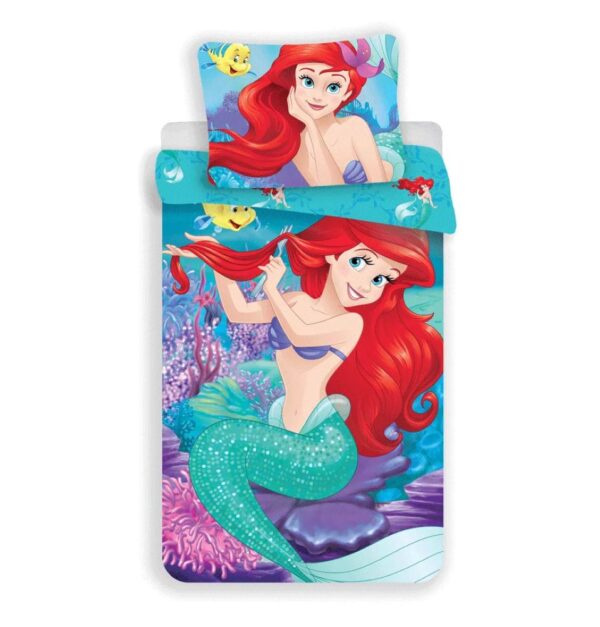 Disney Princess The Little Mermaid Ariel and Friends Cotton Quilt Cover Set - Single Bed Size