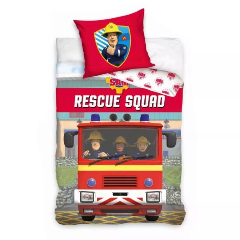 Fireman Sam Rescue Squad Quilt Cover Set - Single Bed