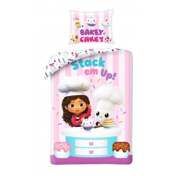 Gabby's Dollhouse Girls Bakey Cakey Cotton Quilt Cover Set - Single Bed Size