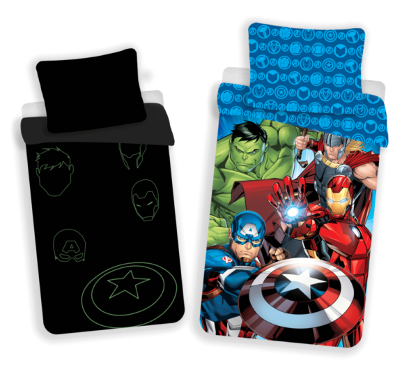Marvel Avengers Glow in the Dark Quilt Cover Set - Single Bed Size