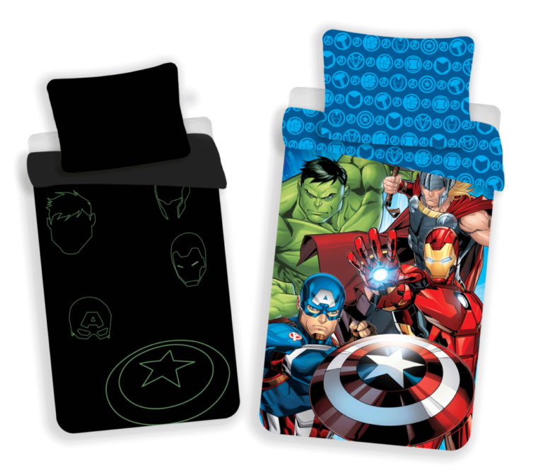 Marvel Avengers Glow in the Dark Quilt Cover Set - Single Bed Size