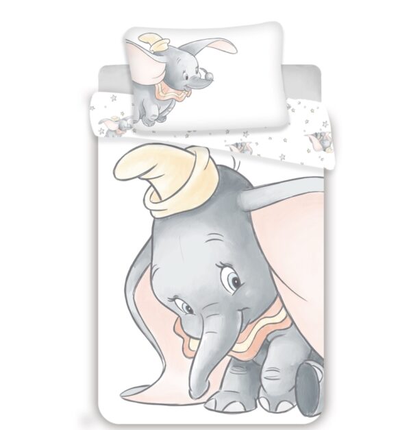 Disney Dumbo Cotton Quilt Cover Set for Cot or Toddler Bed