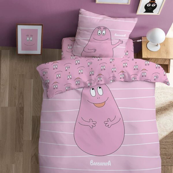 Barbapapa Pink Quilt Cover Set - Single Bed Size