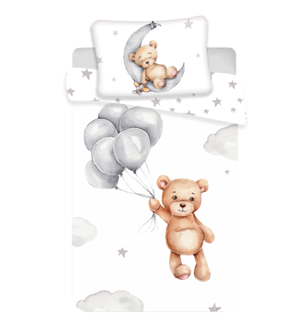 Sweet Home Sleepy Bear Quilt Cover Set for Cot or Toddler Bed