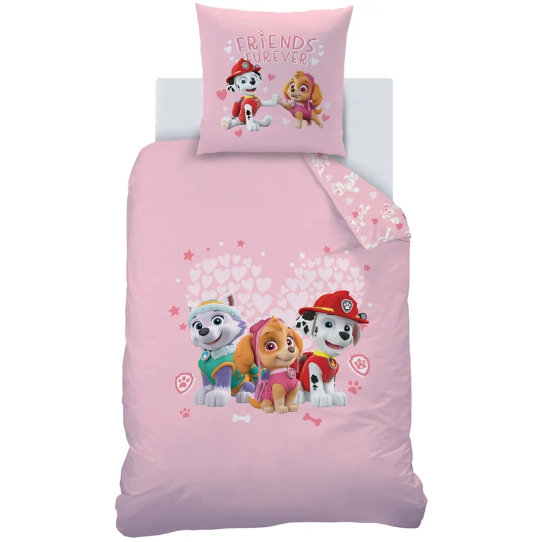 Paw Patrol Pink Friends Furever Cotton Quilt Cover Set - Single Bed Size