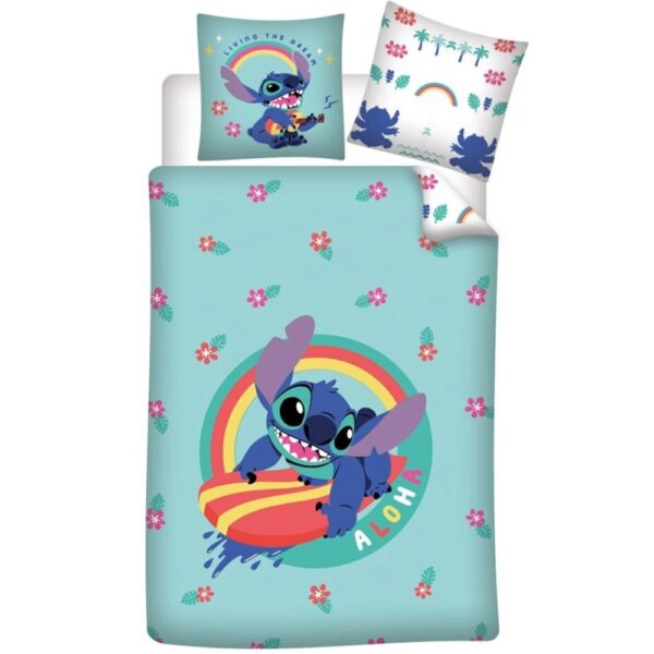 Disney Lilo & Stitch Surf Quilt Cover Set - Single Bed Size