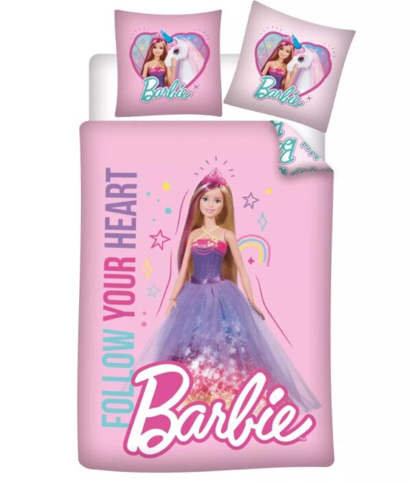 Barbie Follow Your Heart Quilt Cover Set for Cot or Toddler Bed