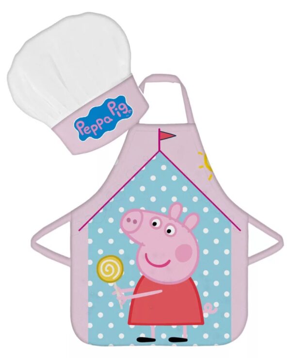 Peppa Pig Seaside Kids Baking Apron and Chef Hat Set