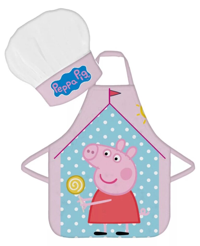 Peppa Pig Seaside Kids Baking Apron and Chef Hat Set