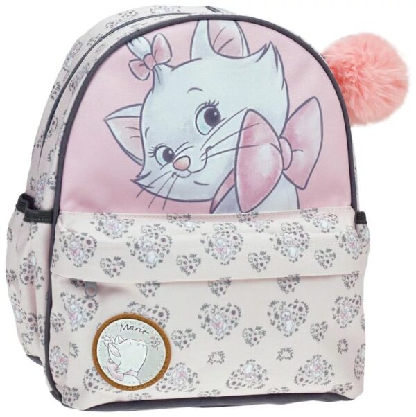 Disney The Aristocats Marie Backpack, Bag 30cm with a Pom-Pom - Toddler Size
