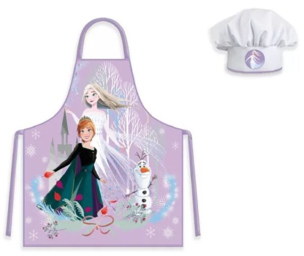 Disney Frozen Purple Autumn Kids Apron and Chef Hat