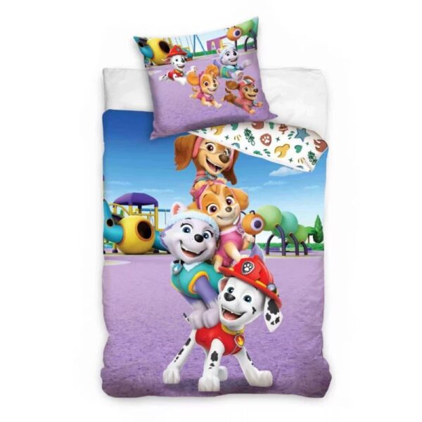 Paw Patrol Purple Playground Quilt Cover Set - Single Bed