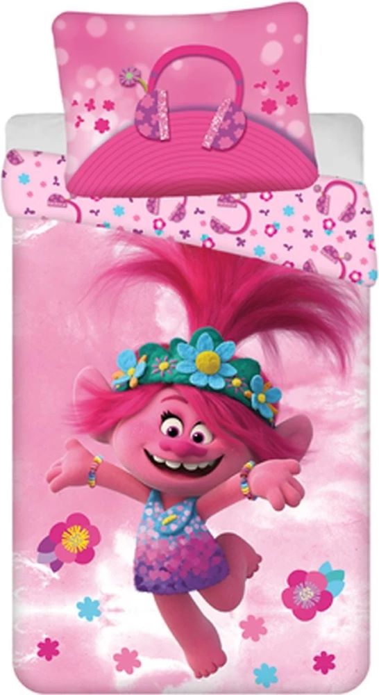Dreamworks Trolls Poppy Cotton Quilt Cover Set - Single Bed Size