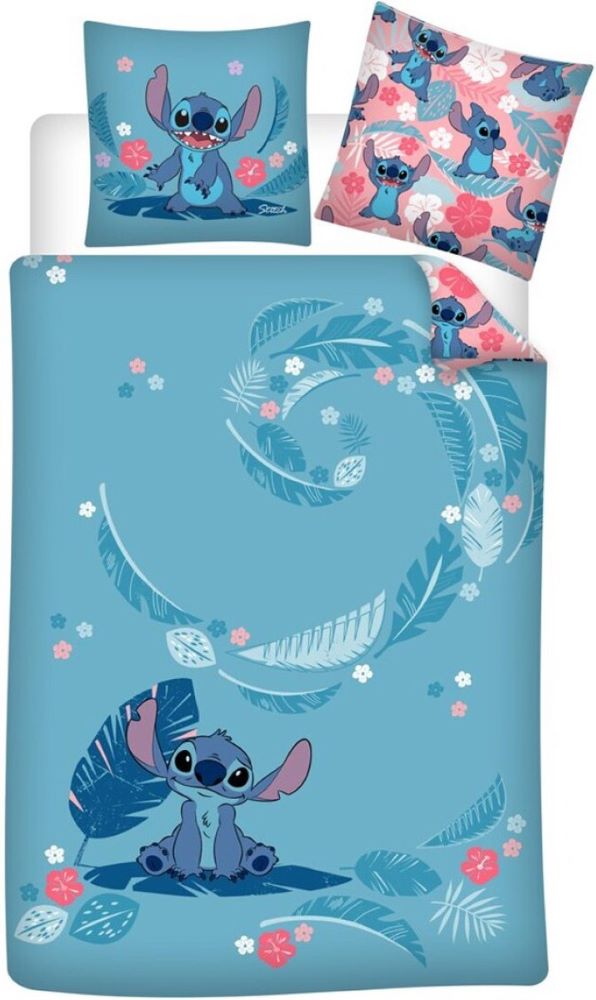 Disney Lilo & Stitch Blue Quilt Cover Set - Flannel Single Bed Set