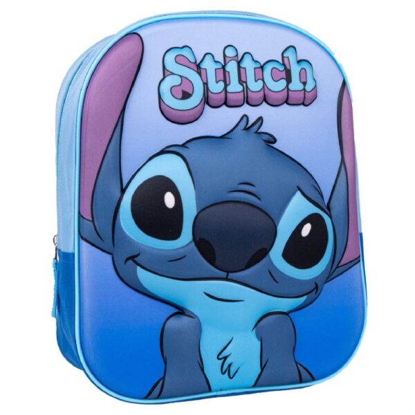 Disney Gifts Stitch 3D Backpack Toddler Size 31cm with Blue Stitch Cap