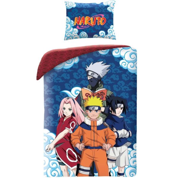 Naruto Sasuke Sakura Kakashi Quilt Cover Set - Single Bed Size