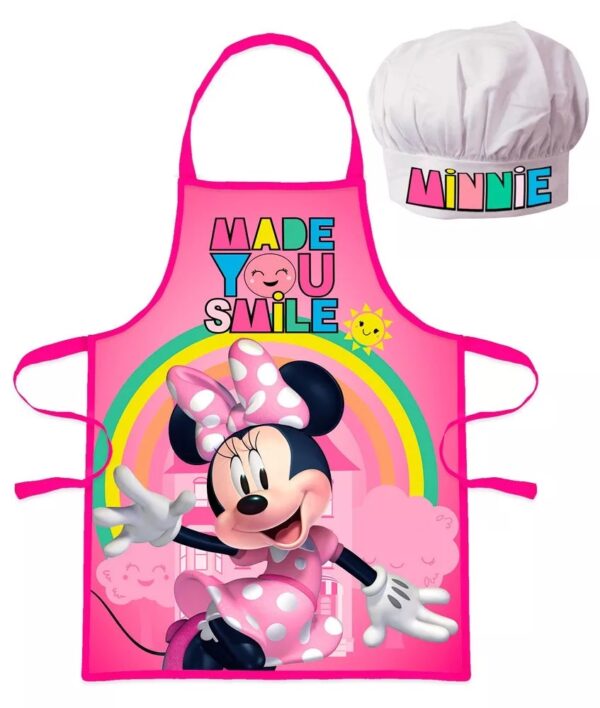 Disney Minnie Mouse Smile Kids Apron and Chef Hat