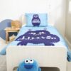 Little Monster Blue Quilt Cover Set - Single Bed Size - Image 2