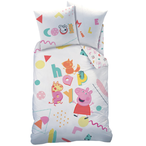 Peppa Pig Memphis Cotton Quilt Cover Set - Single Bed Size