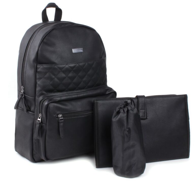 Kidzroom Baby Nappy Bag Diaper Care Black Backpack