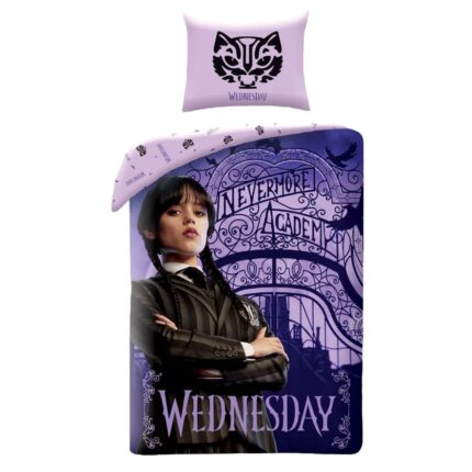 Wednesday Nevermore Academy Quilt Cover Set - Single Bed Size