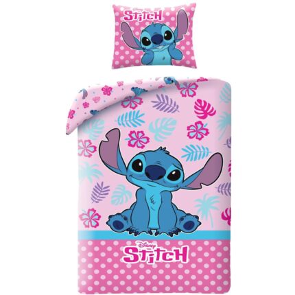 Disney Lilo & Stitch Pink Quilt Cover Set - Single Bed Size