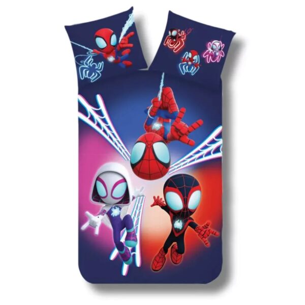 Spidey Kids Dark Quilt Cover Set - Toddler Bed Size
