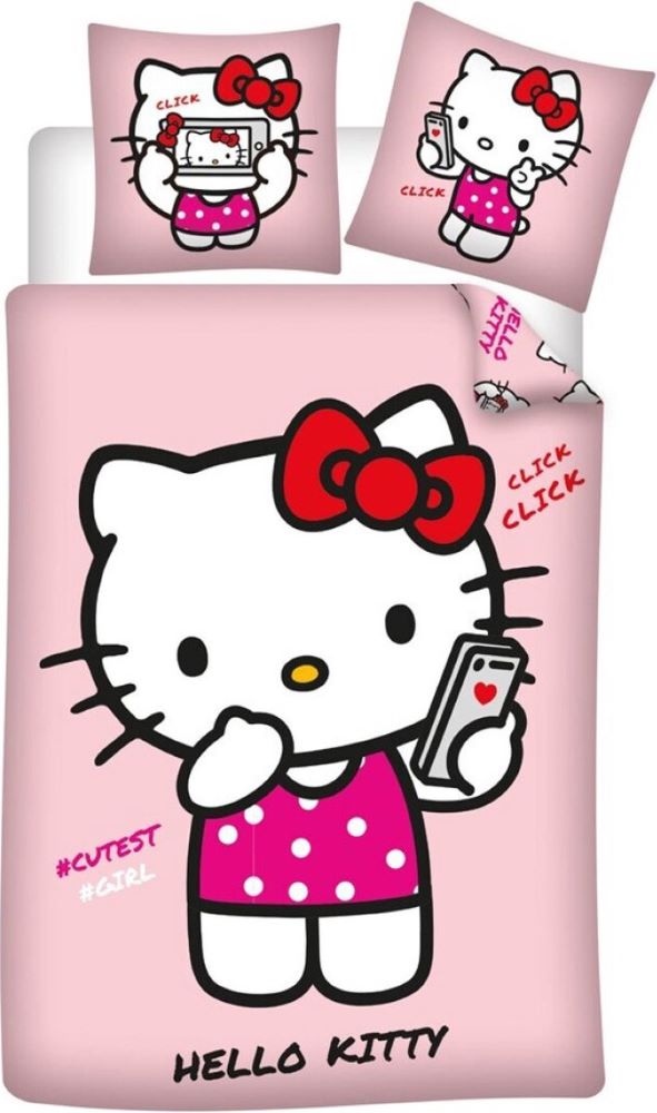 Hello Kitty Cutest Girl Quilt Cover Set - Single Bed Size