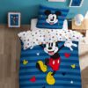 Disney Mickey Mouse Stripes Quilt Cover Set - Single Bed Size - Image 2