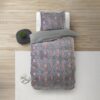 Sleeptime Sports Football Grey Glow in the Dark Quilt Cover Set - Single Bed Size - Image 4