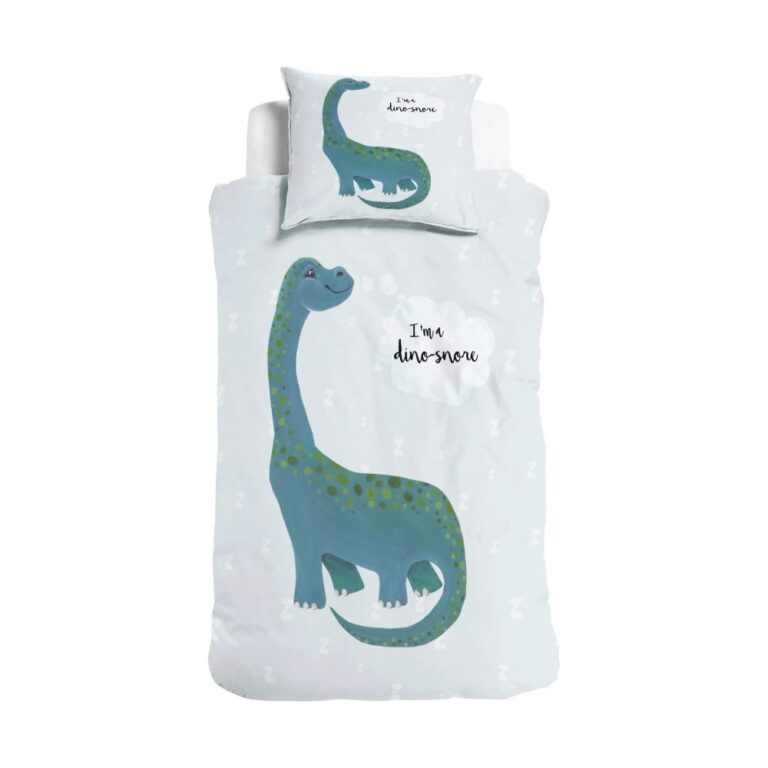 Little Monster I'm a Dino-Snore Kids Quilt Cover Set - Single Bed Size