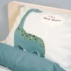 Little Monster I'm a Dino-Snore Kids Quilt Cover Set - Single Bed Size - Image 3