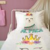 Little Monster Princess Al Paca Pink Kids Quilt Cover Set - Single Bed Size - Image 2